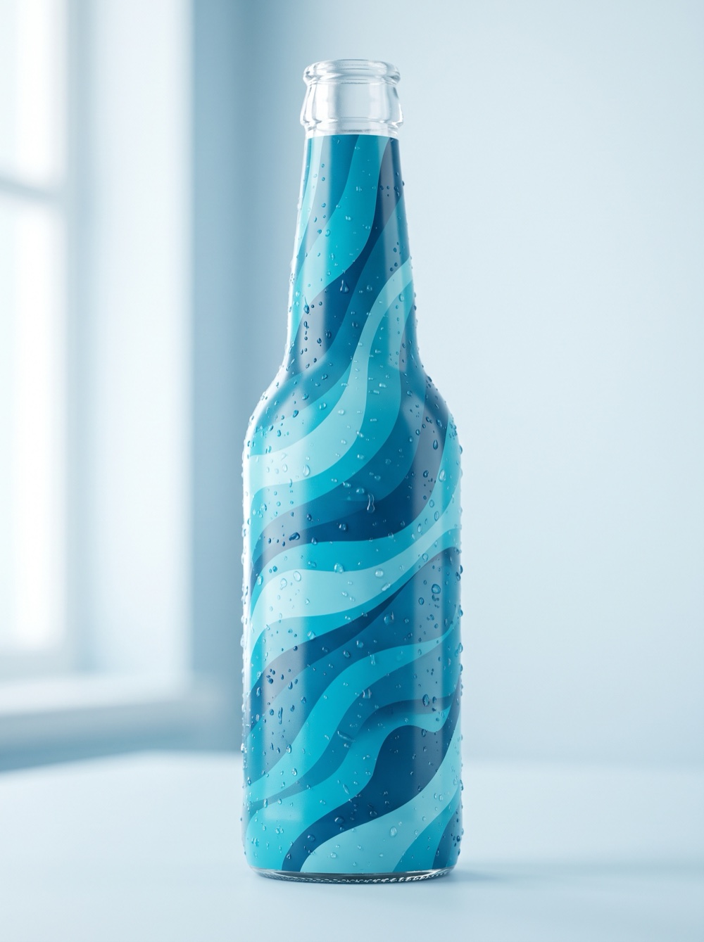 Beverage bottle with a full-body printed sleeve